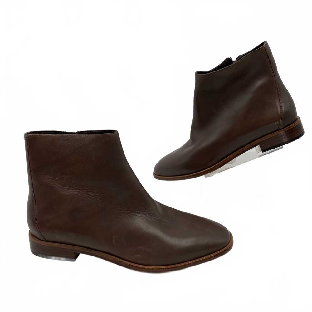 Donna Karan Brown Leather Ankle Boots | Women’s US 8.5 Regular